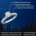 thumbnail image 2 of Gem Stone King 925 Silver and 10K Rose Gold White Moissanite Solitaire Engagement Ring for Women | 0.50 Cttw | Round 5MM | Gemstone Birthstone | Size 5, 2 of 7