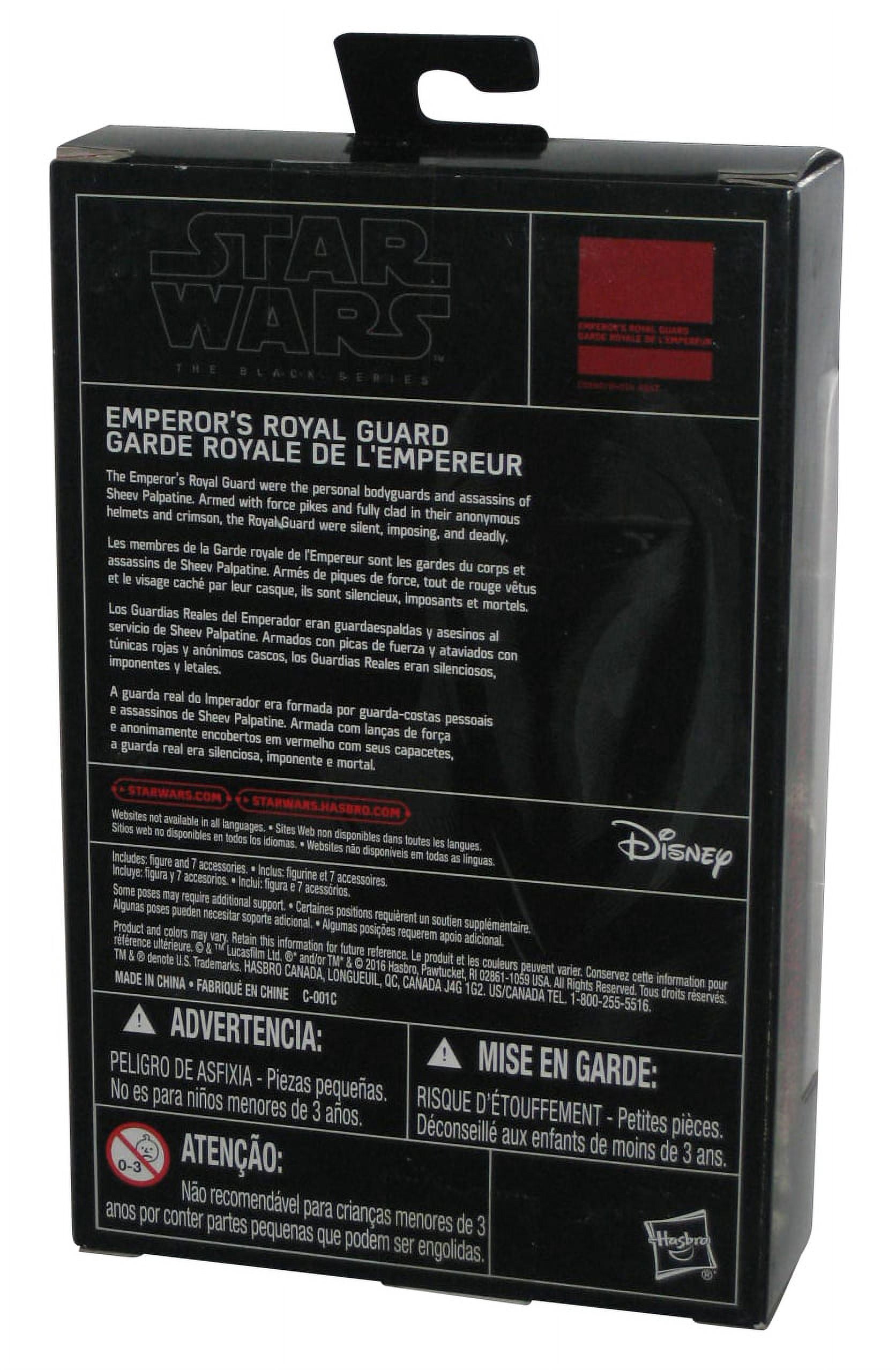 Star Wars The Black Series Emperor's Royal Guard Action Figure, Crimson, 375 inch, 7 Accessories