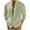 Green, variant on lcziwo Lightning Sales Today Cotton Linen Hippie Shirt for Men Long Sleeve Casual Beach Tops Loose Fit Banded Collar Button Blouses 2025 Vacation Outfits