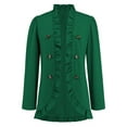 thumbnail image 5 of WBQ Women's Ruffle Casual Cropped Blazer Open Front Jacket Long Sleeve Cardigan for Ladies, 5 of 8