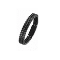 thumbnail image 1 of Esclava Negro 19 cm Para Hombre Dos Filas Acero Hebilla Magnética, 1 of 4