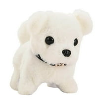 Christmas Plush Walking Dog Toy – Electronic Simulation Puppy, Sound-Light Effects, Safe Portable, Kids Growth Companion, Holiday Gift for Toddlers 3-6 Years