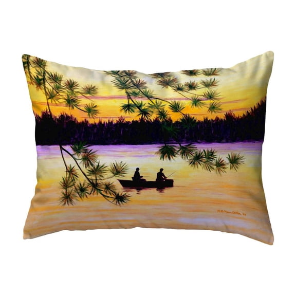 Betsy Drake Interiors Sunset Fishing Large Noncorded Indoor/Outdoor Pillow 16x20