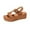 Brown, variant on VEKDONE Women's Arch Support Sandals Women's Fashion Casual Summer New Style Solid Color Thick Bottom Beach Fish Mouth Wedge Sandals