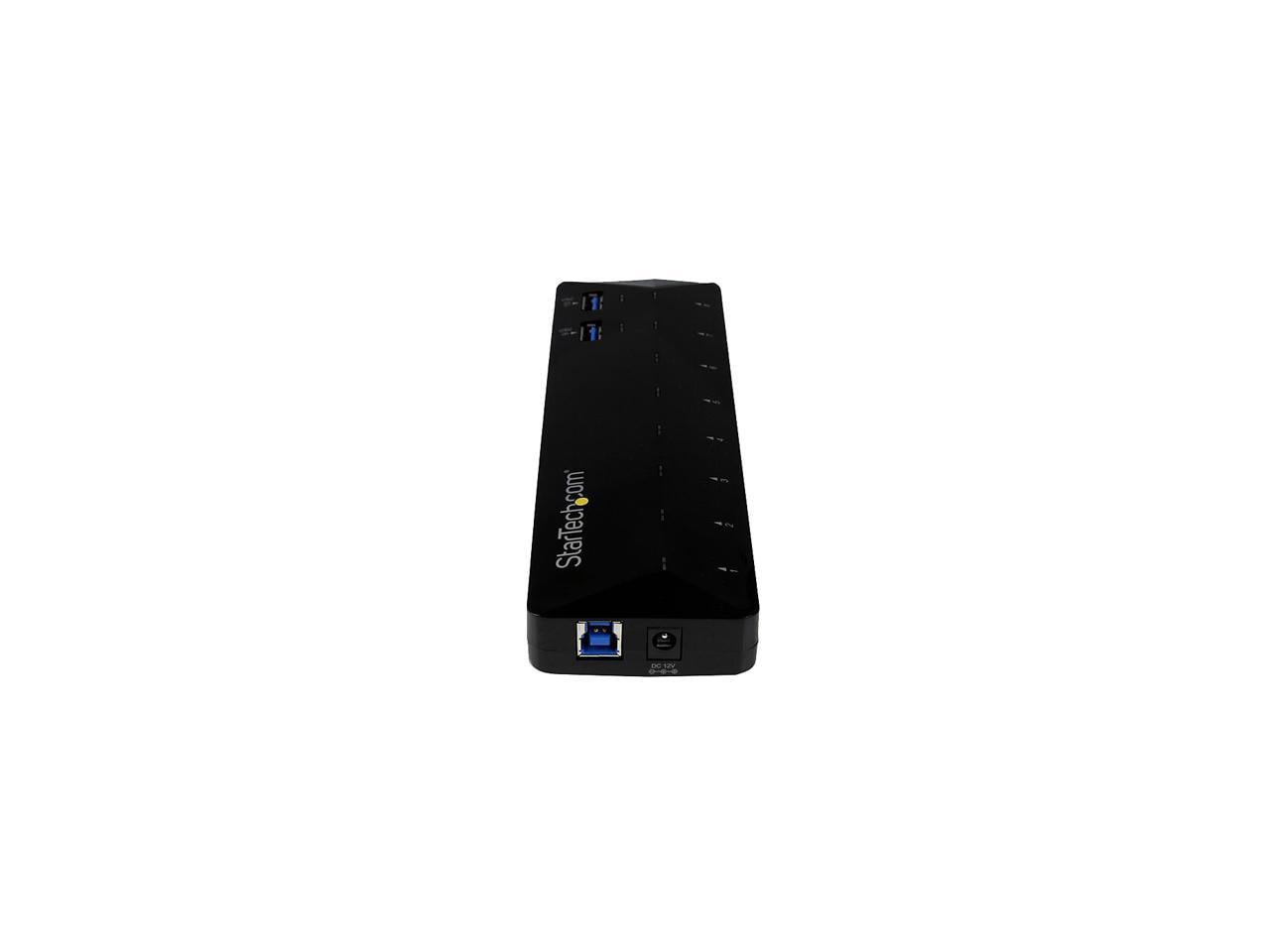 StarTech.com 10 Port USB 3.0 Hub with Charge & Sync Ports - 8 x USB-A, 2 x USB-A Fast Charge Ports - Multi Port Powered USB Hub