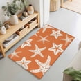 thumbnail image 2 of Entryway Rug 2'x3', Orange Starfish Coastal Kitchen Runner Rugs Non-Slip Carpet Mats, Nautical Summer Ocean Abstract Art Bedside Rugs Runners Washable Floor Carpet for Bathroom Laundry Room, 2 of 8