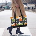 thumbnail image 4 of FORMRS Canvas Laptop Tote Bag for Women with 15.6" Computer Compartments Shoulder Handbag, Black Clover Pattern, 4 of 7