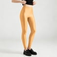 thumbnail image 4 of Warop Women's Sheer Glossy Stretch Milk Silk Leggings, High-Shine Elastic Base Pants for Yoga, Dance, and Daily Wear, 4 of 6