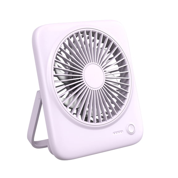 Small Portable Rechargeable Fan | Quiet Desk Fan for Office | Portable Personal Cooling Fan for Travel and Home Use, Purple
