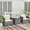 MiX Gray + Beige, variant on Costway 3-Piece Rattan Outdoor Patio Dining Set with Side Table Armrest, Gray/Turquoise
