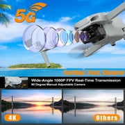 AUOSHI GPS Drone with 4K Camera for Adults Beginner,Upgraded EIS with Brushless Motor,Foldable FPV Quadcopter with Optical Flow, Follow Me, Smart Return Home,60 Mins Flight Time