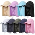 thumbnail image 3 of 2 uds sombrero con visera extraíble 3 en 1 gorro para la cara completa Anti UV protección completa cara cuello transpirable secado rápido para pesca al aire libre R, 3 of 5