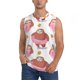 thumbnail image 1 of Fotbe Sloth with Donuts1 Men's Camiseta sin Mangas Estampada para Hombres, Playera Casual para Gimnasio, Entrenamiento, Playa-Large, 1 of 7