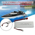 thumbnail image 2 of 11.1V 2700Mah Lithium Battery For Feilun Ft012 Remote Control Speedboat High Capacity T Plug Lipo Battery Rc Boat Upgrade Part 4.3X1.3X0.9 Inches, 2 of 3