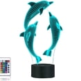 thumbnail image 1 of Night Light for Kids Ocean Dolphin 3D Night Light Porpoise Bedside Lamp with Remote Control 16 Color Changing Xmas Halloween Birthday Gift for Child Baby Girl, 1 of 7
