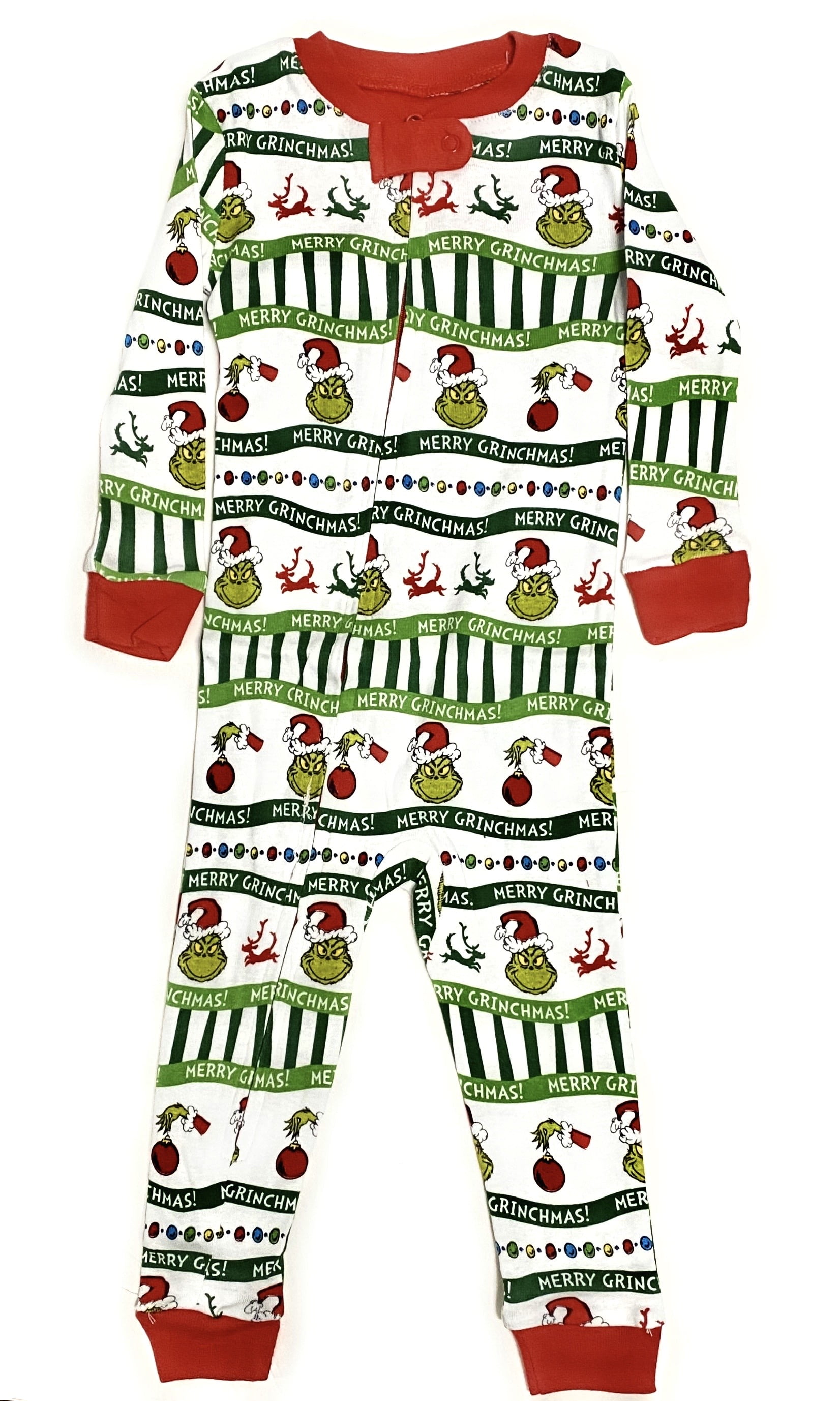 grinch baby sleepsuit