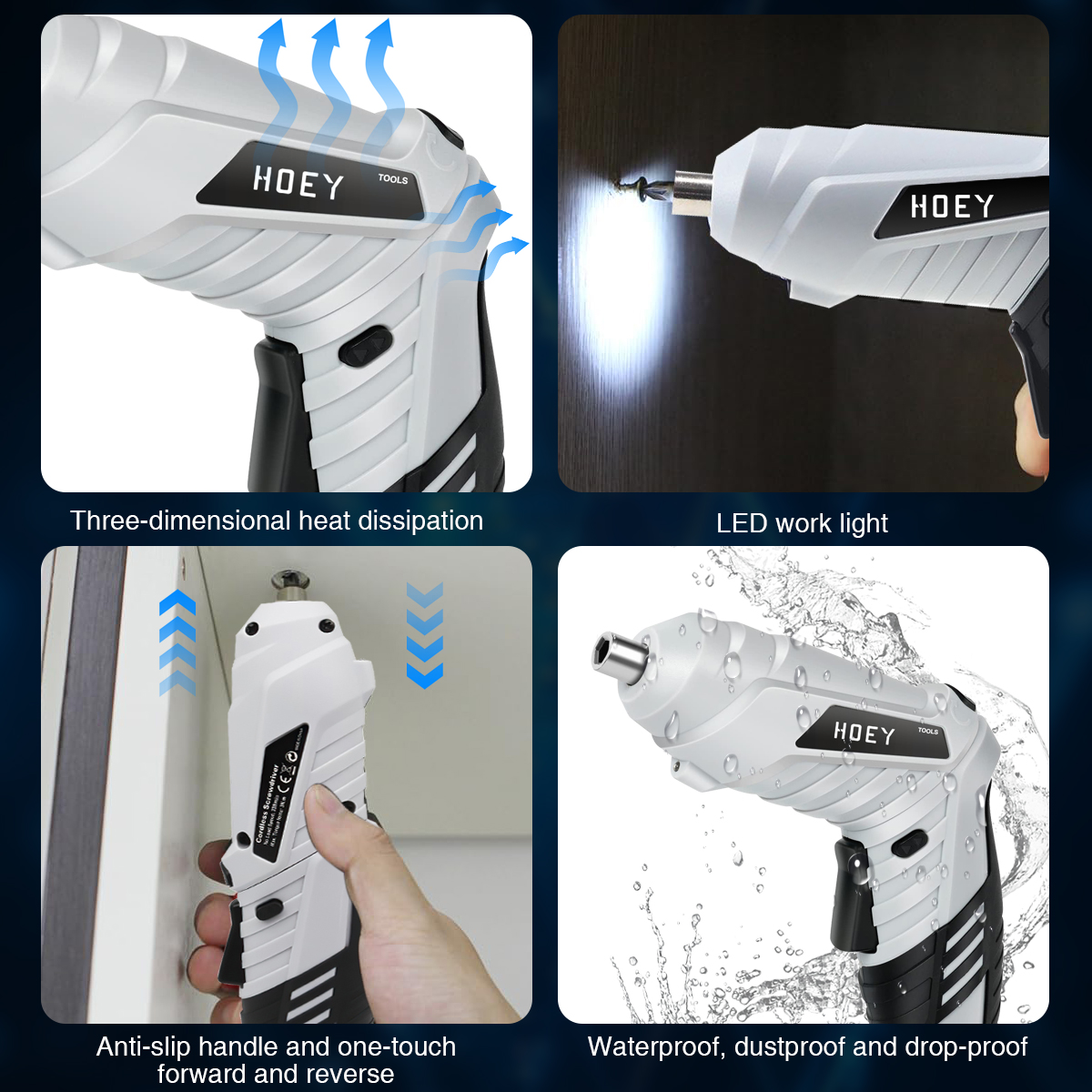 Hoey 47-in-1 Cordless Electric Screwdriver with USB Charging photo 7