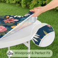 thumbnail image 5 of Pioneer Flower Floral Print Pattern Round Fitted Tablecloth with Elastic Edge,Dining Table Cover Waterproof,Outdoor Round Tablecloth for Camping,Dining,Indoor and Outdoor, 5 of 7
