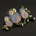thumbnail image 4 of retro cristal esmaltado tres búhos broche Pin de accesorios regalos, 4 of 7