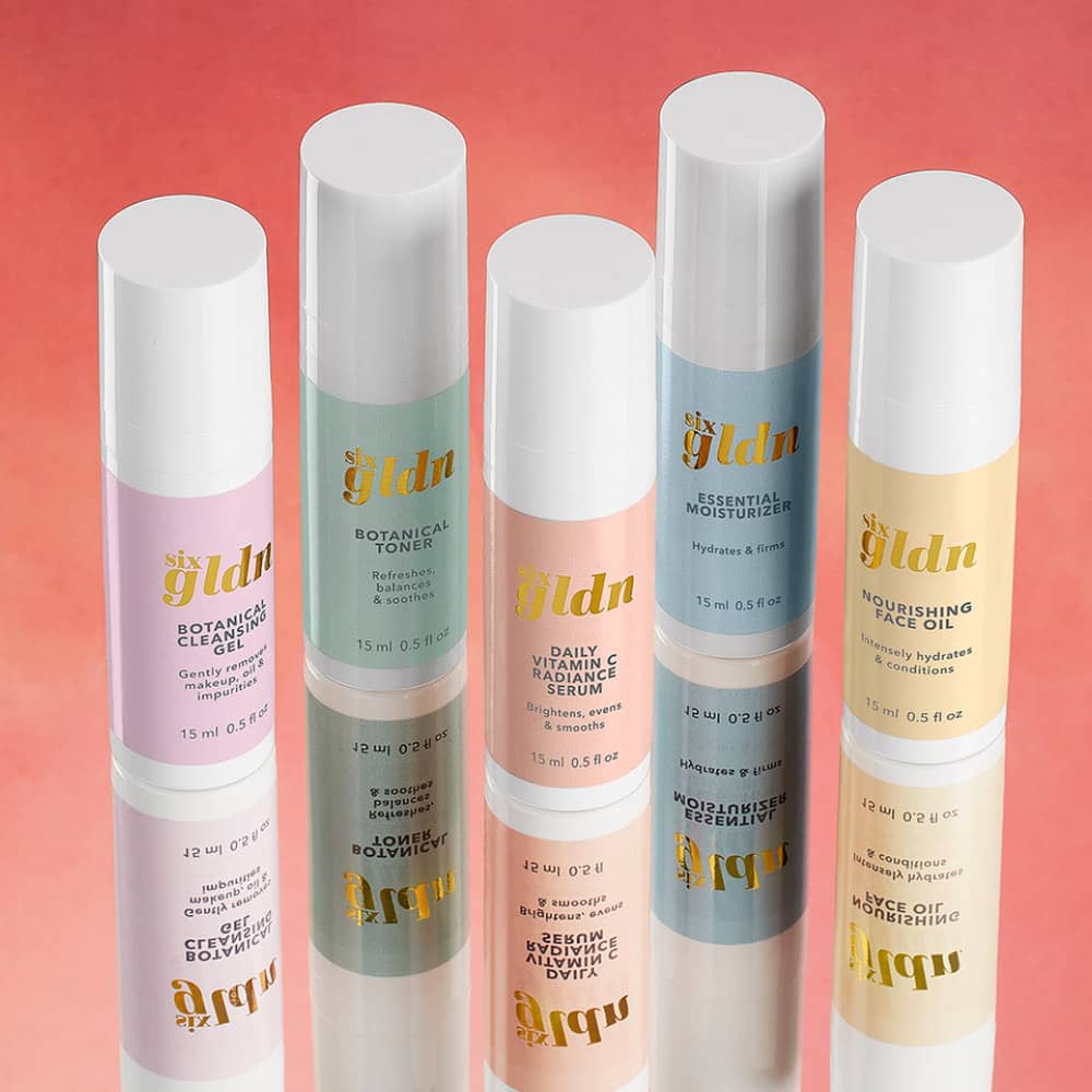 ($140 Value) Six Gldn On the Glow Skin Care Set, For All Skin Types - image 2 of 10