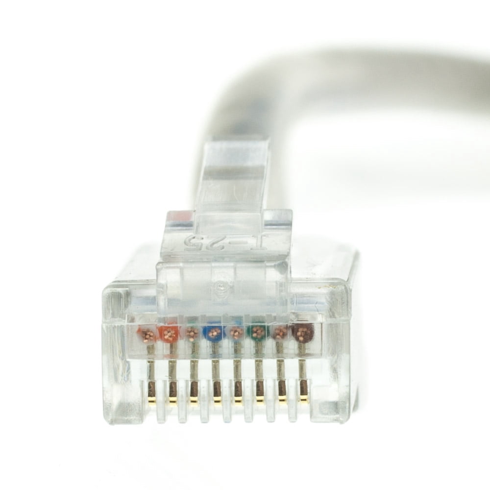 Cat6 Gray Ethernet Patch Cable, Bootless, 2 foot