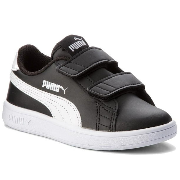 Tenis Puma Smash V2 L V para Niños 17 A 22. 365173-03 negro 19.5 Puma 365173-03 SMASH V2 L V