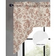thumbnail image 2 of Brown Flowers Swag Valances for Windows, Small Curtains Drapes, Vintage Farmhouse Floral Leaves Vines Kitchen Window Curtains Over Sink Window Treatment Valance for Bedroom/Bathroom 56"x36", 2 of 5