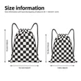 thumbnail image 5 of Yiaed Black and White Checkerboard Print Drawstring Bags Drawstring Backpack Bulk String Back Pack Gym Sport Bag-Medium, 5 of 5