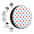 thumbnail image 4 of Salouo Red Blue Polka Dots Print Spare Tire Cover 14-17 inch Spare Tire Protector Universal Tough Tire Wheel Cover for Trailer SUV and Truck-16 inch, 4 of 6