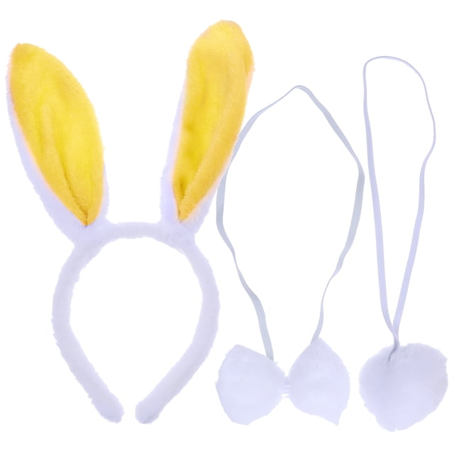 BRIGHTFUFU 2 set creativo disfraz de conejo de peluche accesorios de decoración de fiesta de Pascua diadema de conejo