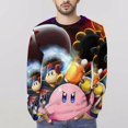 thumbnail image 4 of Game Kirby Star Allies Men's Long Sleeve T Shirt 3D Printed Fashion Tee Shirts Top Soft Comfortable Daily Shirt, 4 of 6