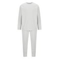 thumbnail image 4 of Wavsuf 2pcs Jogger Set Men Long Sweatsuits Sets for Mens Pocket Sweatshirt and Sweatpants White Size 2XL, 4 of 5