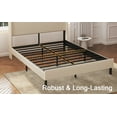 thumbnail image 2 of JERFIT Queen Size bed with a metal frame, a platform bed that does not require a spring box, reduces noise and is easy to assemble in beige, 2 of 9