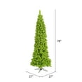thumbnail image 2 of Vickerman 6.5' Flocked Lime Pencil Fir Artificial Christmas Tree, Unlit, 2 of 4