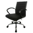 thumbnail image 3 of Furniture of America Damse Faux Leather Small Adjustable Office Chair in Black, 3 of 9
