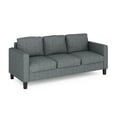 thumbnail image 2 of Furinno FS193292GM Bayonne Modern Upholstered 3-Seater Sofa, Gunmetal, 2 of 10