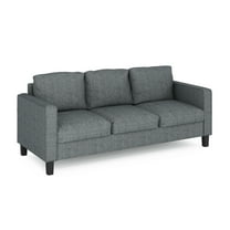 Furinno Bayonne Modern Upholstered 3-Seater Sofa, Grey