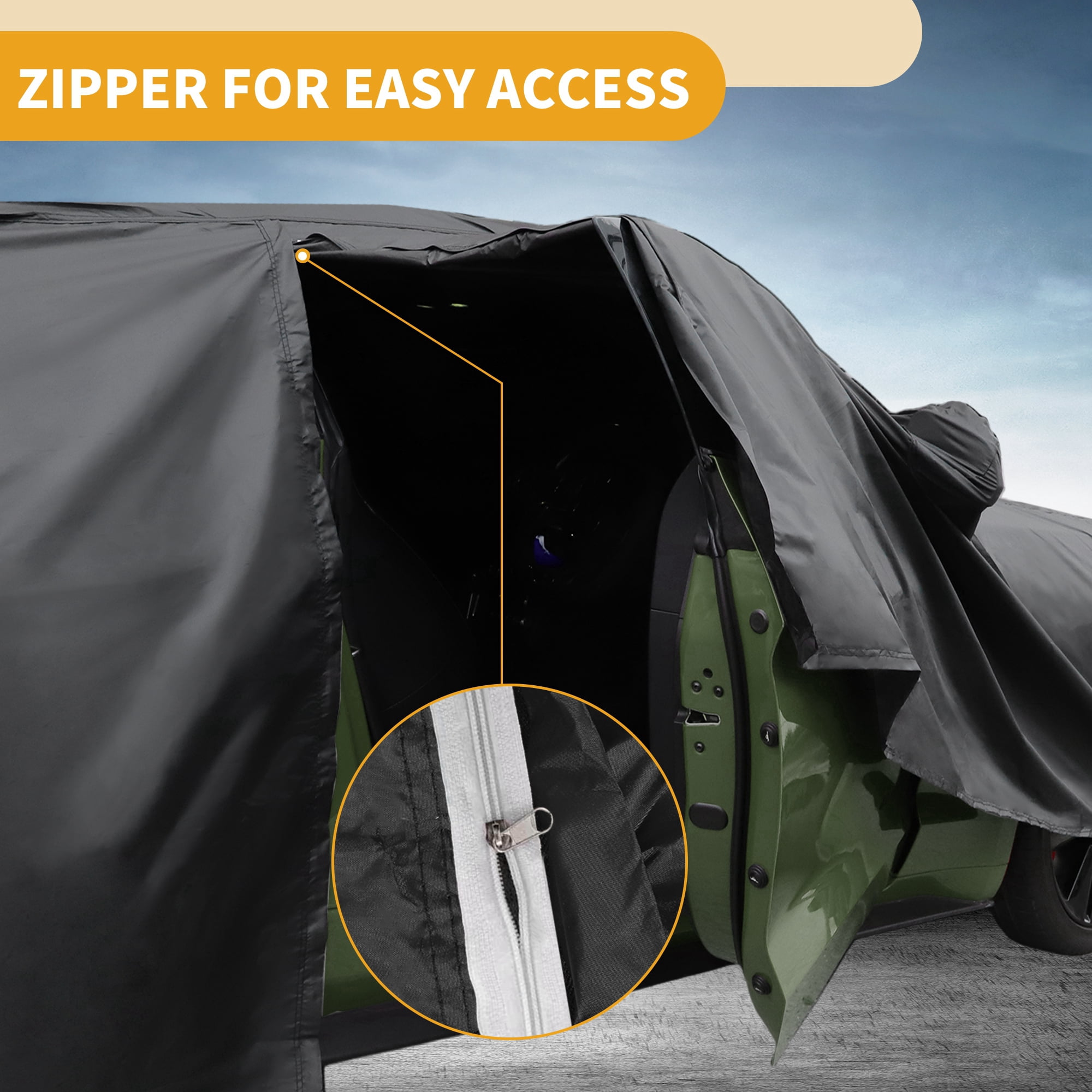 Unique Bargains Waterproof Car Cover for BMW I4 2022-2024 210D-PU Black Blue