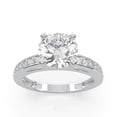 thumbnail image 2 of 1.00 Carat TW Women's Moissanite Engagement Ring in 18k White Plated Silver (VVS1 Clarity, D Color, Size 7), 2 of 5