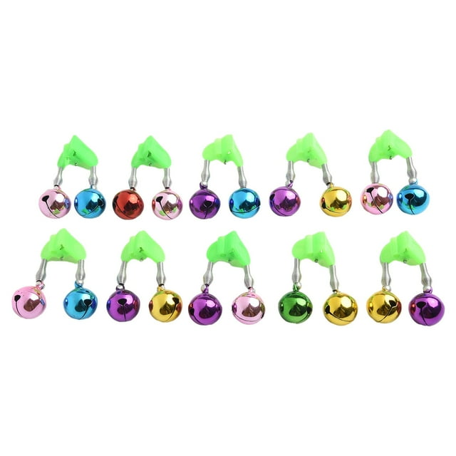 MYG 10 Pcs Alarme de Morsure de Pêche Double Cloche de Canne à Pêche Double Sonnette avec Clip