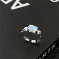 thumbnail image 1 of Anillos de corazón negro con alas de Ángel Retro para mujer, anillos abiertos de doble corazón con recorte de circonita de cristal degradado a la moda, regalo de joyería para dedo Tan Jianjun  unisex, 1 of 2