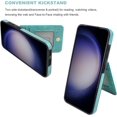 thumbnail image 4 of REQO Compatible with Samsung Galaxy S23 Plus Case Wallet with Credit Card Holder, Flip Premium Leather Magnetic Clasp Kickstand Heavy Duty Protective Cover for Samsung Galaxy S23 Plus 6.6" (Green), 4 of 6