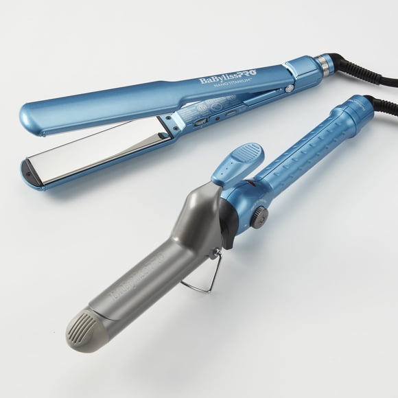 Plancha ultrafina BaBylissPRO Nano Titanium de edición limitada de 1 1/2" y rizador con resorte de 1 1/4" preempaquetado