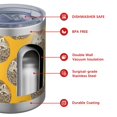 thumbnail image 4 of 12oz Tumblers Yellow Hedgehog Pattern Vacuum Insulated Stainless Steel Travel Tumbler Cups Mug with Lid and Straw for Beer,Coffee,Beverages with Cleaning Brush for Cold & Hot Drinks, 4 of 5