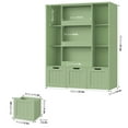 thumbnail image 3 of Homfa 6 Cube Toy Storage, Cube Organizer with Sliding Rack, 3 Drawer Kids Bookcase and Bookshelf, Green, 3 of 7