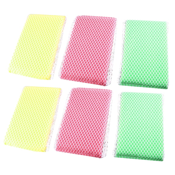 Uxcell Household Kitchen Rectangle Shape Dish Cloth Cleaning Pad Assorted Color 6 Pcs Sponge