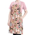 thumbnail image 5 of Boston Terrier Dogs with Pioneer Flower Apron-Garden Aprons for Women with Pockets-Cotton Linen Waterproof Kitchen Cooking Gardening Aprons Adjustable for Kitchen,Cooking,BBQ and Salon 33x27 Inch, 5 of 7