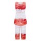 thumbnail image 4 of Conjunto de Verano para las Mujeres Impreso Casual sin Mangas Plisado Superior Y Pantalones Recortados, Cuello Redondo Conjunto de Dos Piezas, 4 of 8