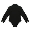 thumbnail image 4 of DPOIS Kids Boys Long Sleeve Lapel Shirt Button Down Modern Latin Dance Leotard Jumpsuit, 4 of 5