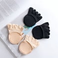 thumbnail image 3 of 2 pares de calcetines para el dedo del pie, medias medias de cinco dedos, cojines para la bola del pie, almohadillas para el antepié para mujer, separador de dedos, calcetines invisibles, 3 of 5